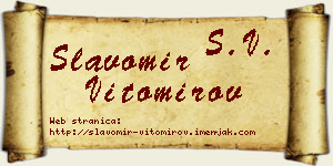 Slavomir Vitomirov vizit kartica